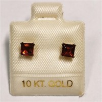 10K  Garnet Earrings