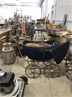 wicker baby buggy- rough