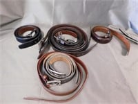 Lot Of 8 Genuine Leather Designer Belts