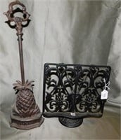 Cast Iron Book Holder And Door Stopper