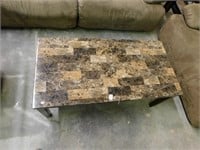 Marble Like 3 PC Coffee And End Table Set