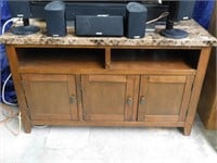 Beautiful Marble Like Top TV Stand