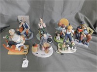 Lot Of 7 Norman Rockwell Figurines
