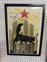 Signed Al Stewart Cat Artwork