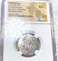 780-793 AD. Tabaristan Coin NGC - AU