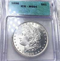 1896 Morgan Silver Dollar ICG - MS64