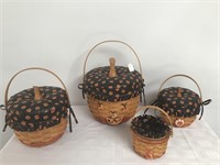 Lot of 4 Halloween Longaberger Baskets