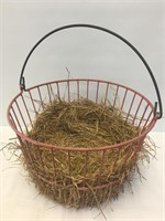Metal Coated Egg Basket w/ Handle