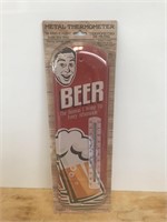 Beer Metal Thermometer - New in Package