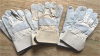 Three Pair of Heavy Large Work Gloves - New