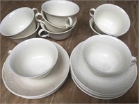 Nine Pair of Wedgewood Cups and Saucers