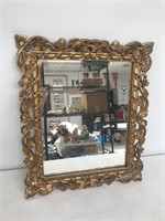Gold Framed Mirror Marked Italy on Back