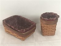 Lot of 2 Father's Day Longaberger Baskets