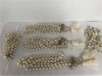 5 Strands of Gold and Ivory Beads