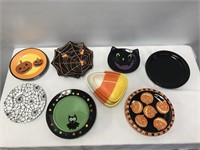 Misc. Halloween Snack Plate & Dish Lot