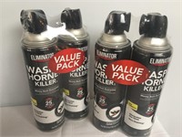 Four Sealed Wasp and Hornet Spray Cans - NEW