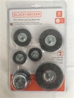 Black and Decker Wire Wheel and Cup Brush Set