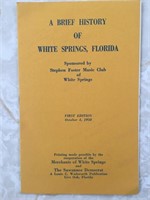 Brief History of White Springs Brochure 1950