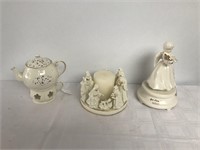 Lot of 3 Gold & Ivory Pieces
