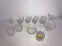 11 pc Christmas Crystal / Glass Lot