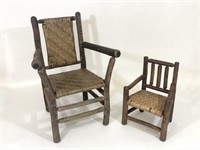 Branded Old Hickory Arm Chair & Youth Arm Chair