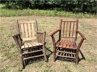 Old Hickory Arm Chair and Rocker