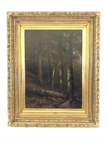G. W. King Oil on Canvas -Forest Scene