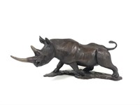 Terry Owen Matthews Bronze Sculpture of a Rhino