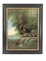 Oil on Canvas Painting of Pheasants