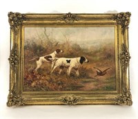 Maurice Étienne Dantan Oil on Canvas of Dogs