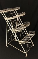 Victorian Wire 4 Tiered Folding Plant Stand