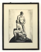 Rockwell Kent Framed Lithograph "And Now Where"