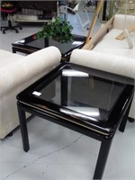 Black end table and coffee table