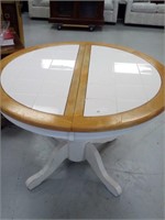 White tile table