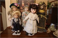 5 Porcelain Dolls