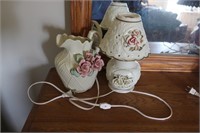 Roses Lamp & Roses Pitcher