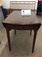 Small drop-leaf dining table w/drawer