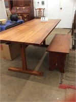 Cherry Trestle Table 32" x 72" with bench