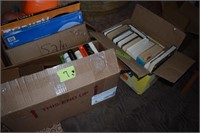 2 boxes of novels-Mystery books, dictionary