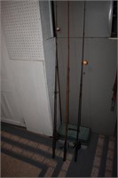 Fishing poles & Tackle box
