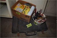 Painting brushes, truck tool box & Misc. supplies