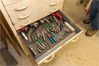 Drawer full of cutting bits (end mills)