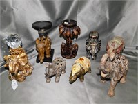 8 Elephant Statue Collectibles