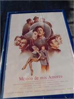 Framed  Movie Poster Mexico "de mis Amores"