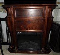 Electric Fireplace With Nice Mantel