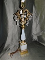 Vintage Opalescent Glass Table Lamp