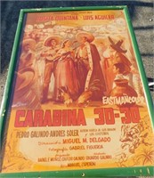 Framed Spanish Movie Poster "Carabina 30-30"