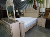 4 Piece King Bed Set With Mattress and Box Spring