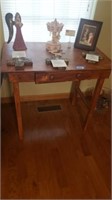 OAK DESK/TABLE WITH DRAWER