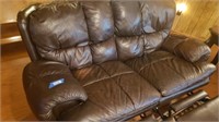 LEATHER DOUBLE RECLINER LOVE SEAT NICE